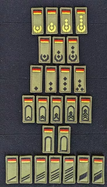 Bundeswehr Rangabzeichen 5,0 x 2,0 cm, Heer mit Deutschlandflagge