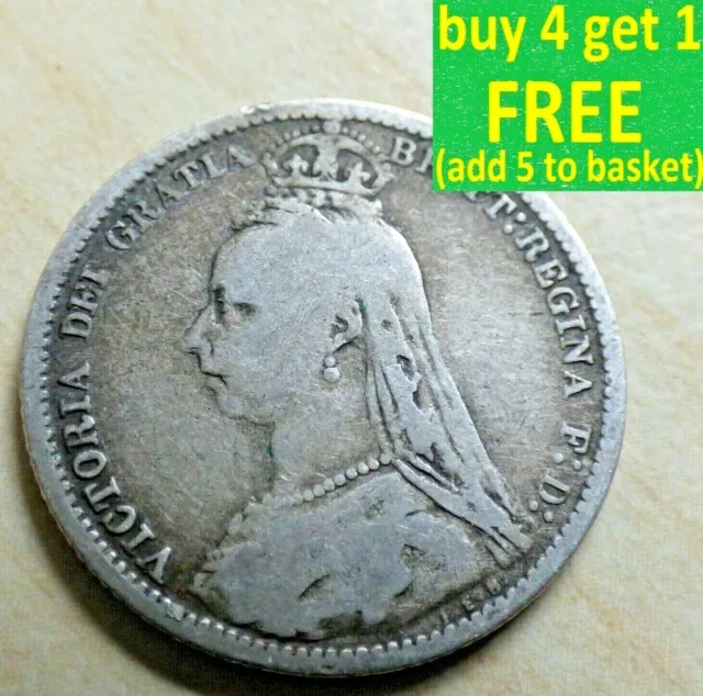 Queen Victoria Sixpence 6D Silver 1837-1901 Choose your date