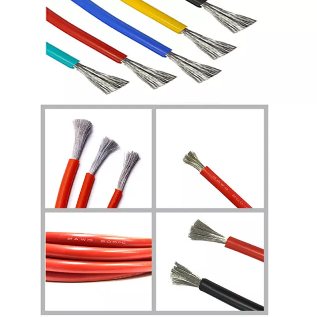 6AWG-30AWG Color UL American Standard Alambre de Silicona Suave Alambre de Cobre Estañado 2M