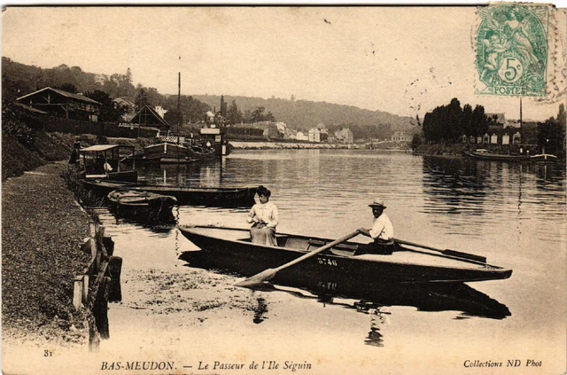 CPA BAS-MEUDON - Le Passeur de l'Ile Seguin (581705)