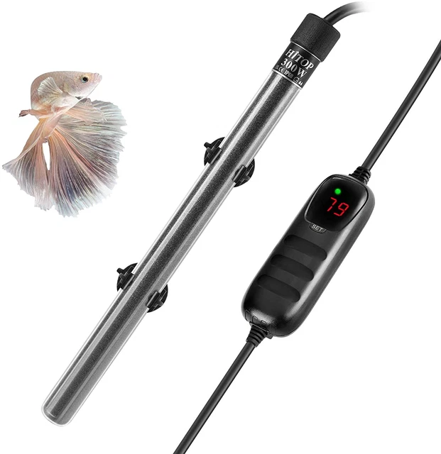 300W Aquarium Heater Digital Mini Submersible Fish Tank Turtle Tank 45-70 Gallon