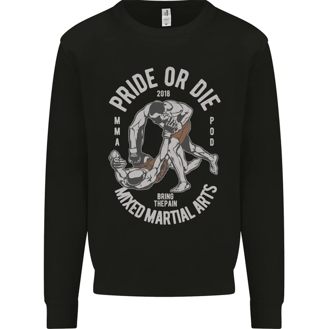 Pride Mma Muay Tailandese Misto Arti Marziali Uomo Felpa Maglioncino