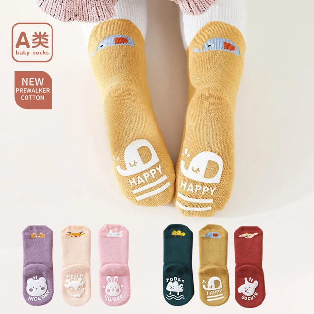3 paia pantofole antiscivolo bambini bambino bambina ragazzi cotone caldo inverno