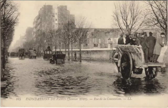 CPA AK Floodation 1900 PARIS Rue de la Convention FRANCE (990885)