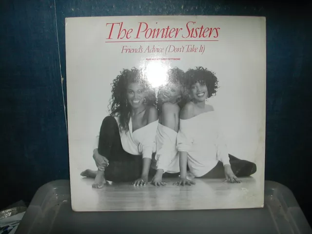 The Pointer Sisters-Friends advice 12" P/S 1990