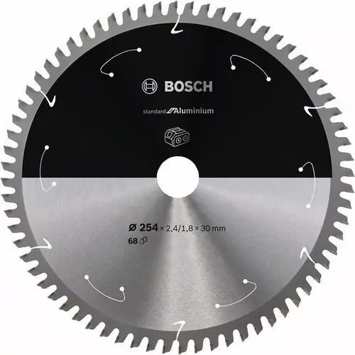 Bosch Akku-Kreissägeblatt Estándar para Aluminio, Ø 254 MM, 68 Dientes