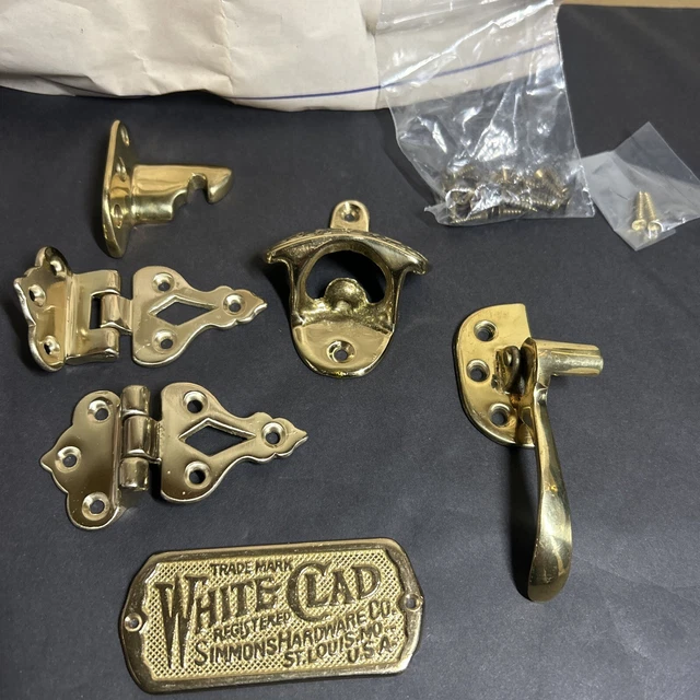 VINTAGE WHITE CLAD Ice Box Accessories, Diagram And Wall Mount Coca