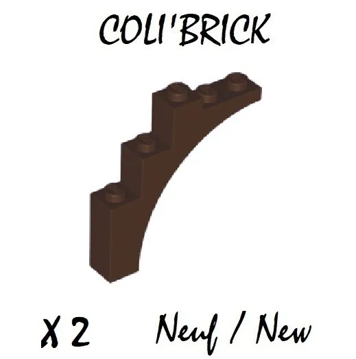 Lego 2339 - 2x Arche / Arch 1 x 5 x 4 Bow - Marron F. / Dark Brown - Neuf