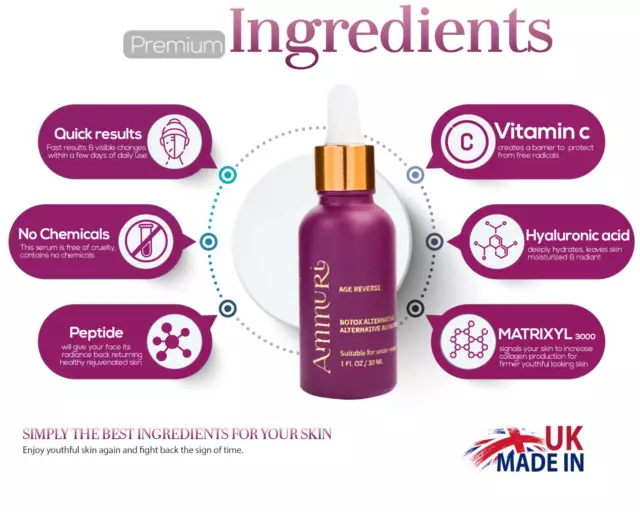 Ammuri Age Reverse Botox Alternativa Antiage Siero Peptide + Matrixyl 3000