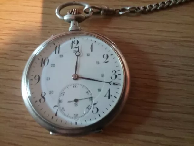 Schöne Alte Taschenuhr Marke I W C Mit Kette