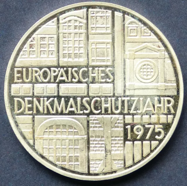 West Germany 1975 F 5 Deutschmarks Europäisches Denkmalschutzjahr SILVER #31