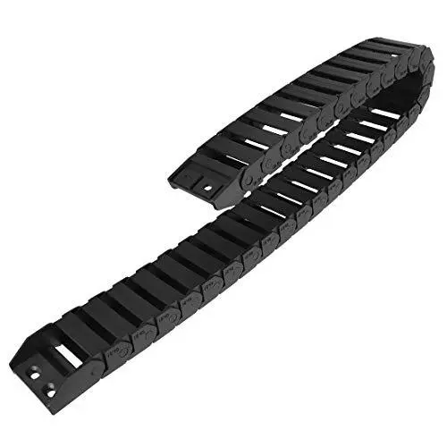 R28 15mm X 40mminner H X Inner W Black Plastic Cable Wire Carrier Drag Chain 1