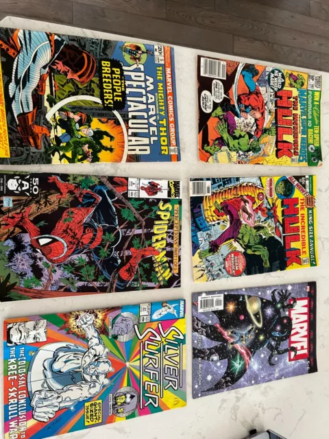 multiple marvel comic books. some brand new others are a little rough