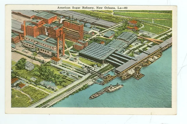 New Orleans,Louisiana-Aerial-American Sugar Refinery-#80--W/B(La-N#2)
