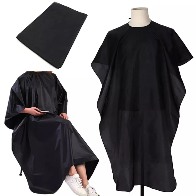 Salon Barber Cape Gown Hair Cutting Hairdressing Hairdresser Cloth BlackB#km