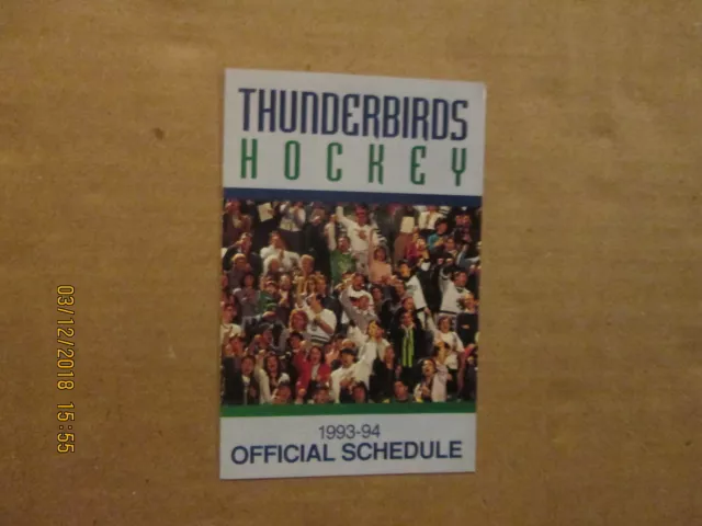 WHL Seattle Thunderbirds Vintage Circa 1980's Team Logo Junior