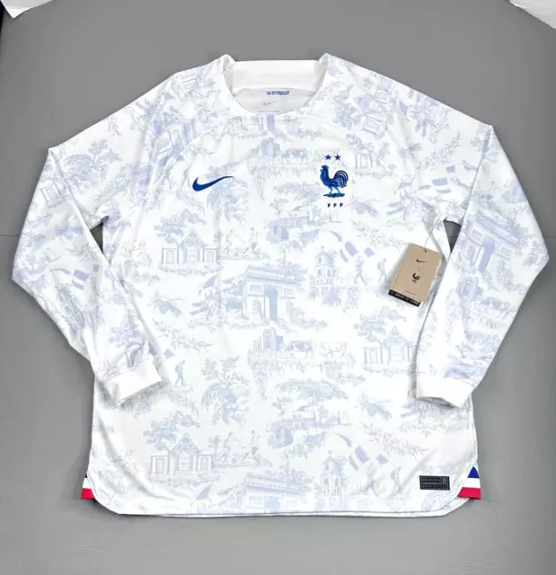 2022-23 Nike France National Team Away Soccer Jersey Mens XL New Long Sleeve