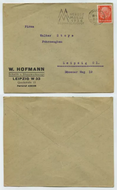 88548 - Beleg - W. Hofmann, Schnitt- u. Stanzwerkzeuge - Leipzig 16.4.1936