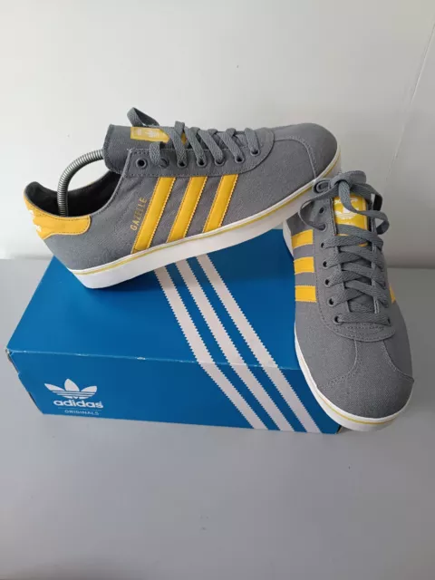 ADIDAS GAZELLE CANVAS UK 9 2013 Grey Yellow EUR 45 33