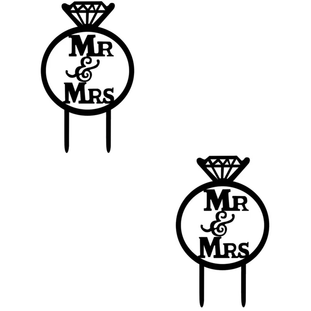 2 piezas Topper para pasteles con estilo para pasteles para suministros de compromiso de San Valentín