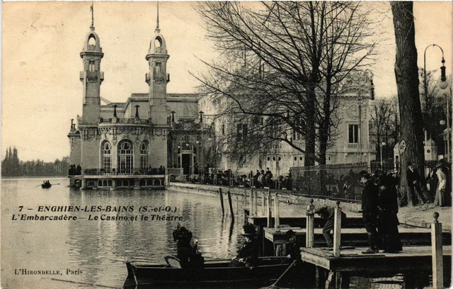 CPA AK ENGHIEN-les-BAINS - L'Embarcadere - Le Casino et le Theatre (380491)