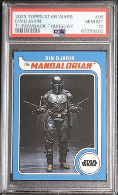 Din Djarin 2023 Topps Throwback Thursday Star Wars #95 PSA 10 The Mandalorian