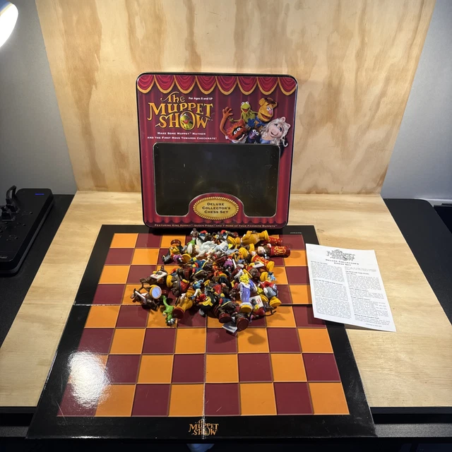 Muppet Chess THE MUPPET SHOW Deluxe Collector's Chess Set Complete in Tin Kermit ...