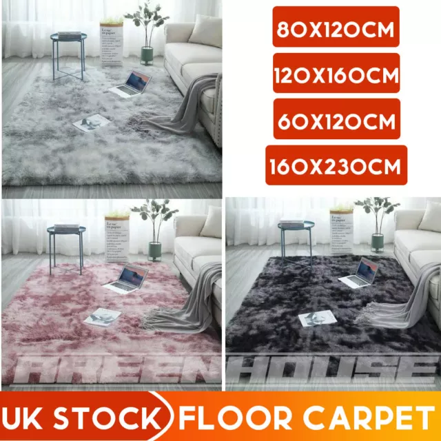 Large Shaggy Rugs Anti Slip Soft Fluffy Rug Living Room Bedroom Thick Carpet Mat