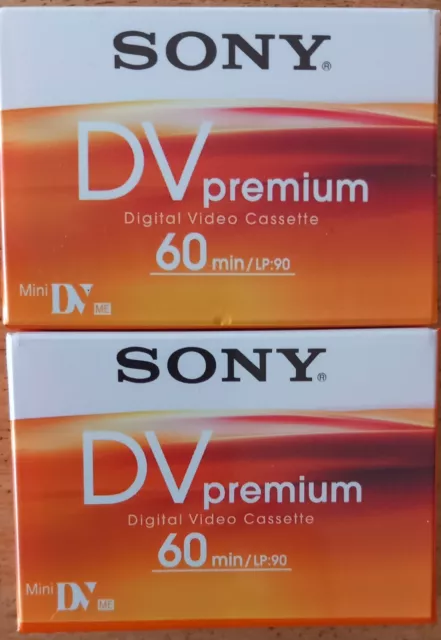 2 Cassettes  k7  MiniDV Mini Dv sony 60 minutes neuves
