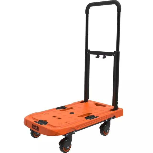 Carrello Piattaforma per Trasporto Portata 90kg Pieghevole con Manico Regolabile