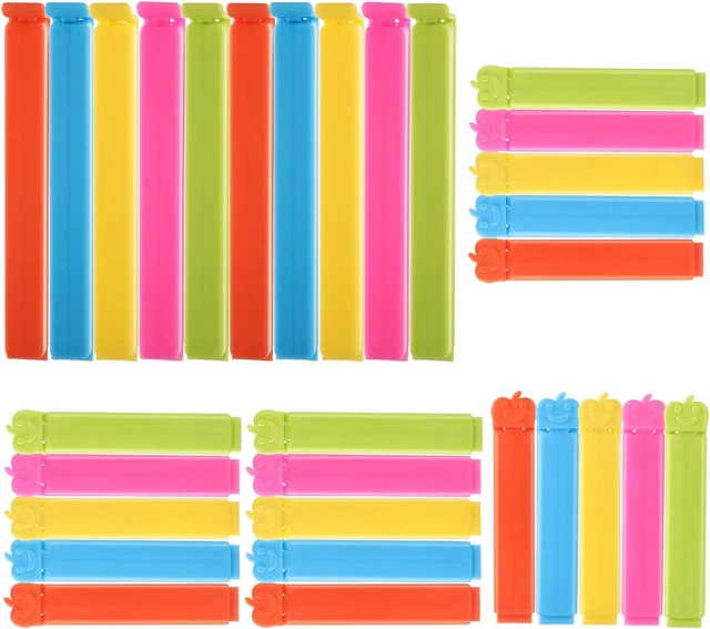 40 Clip Chiudi Sacchetti Riutilizzabili - 7 E 11 Cm Per Alimenti, Snack, Caramelle E Noci - Foto 2