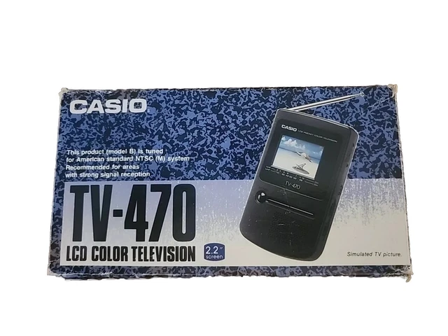 CASIO TV-470 HAND-HELD Color Television With Case £19.99 - PicClick UK