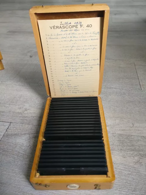 Rare Verascope F 40 Stereoscope 24 Views Colors Chamonix, Route Of Alpes 1959