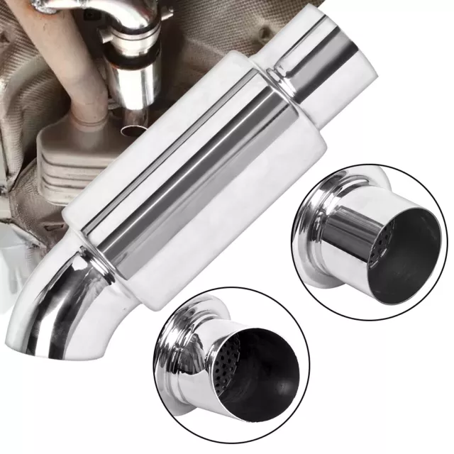 2.5'' Inlet/Outlet Car Muffler Exhaust Pipe Tip Sound Resonator Stainless AU 3