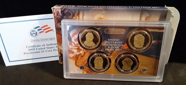 2009 U.S. Mint Presidential Dollar Coin Proof Set- Original Box/COA    ENN COINS