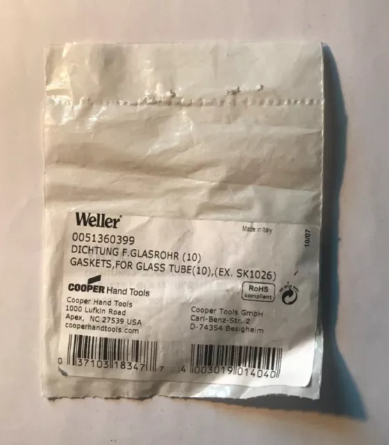 Weller Gaskets for Glass Tube 51360399