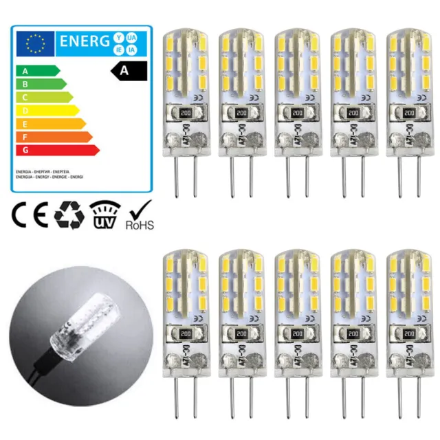 10x G4 LED 3W COB Birne Lampe Leuchtmittel Glühbirne Stiftsockel DC 12V Kaltweiß