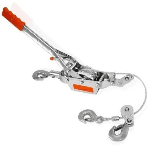 2 TON 3 HOOK COME A LONG WINCH HOIST HAND CABLE PULLER Winches Lever Hoists Tool