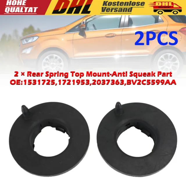 DHL 2X Rear Spring Top Mount-Anti Squeak Part für Ford Fiesta Mk7 09-17 1531725