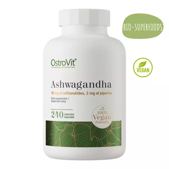 Ashwagandha Estratto Radice con Piperina Tonico Ginseng Indiano Energetico Ansia