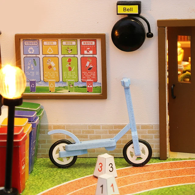 1 juego hágalo usted mismo Casa de muñecas divertido llamativo casa de muñecas en miniatura hágalo usted mismo Aula ornamental