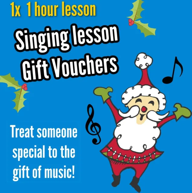 1X Singing lesson. Gift voucher - a perfect and unique Christmas gift!