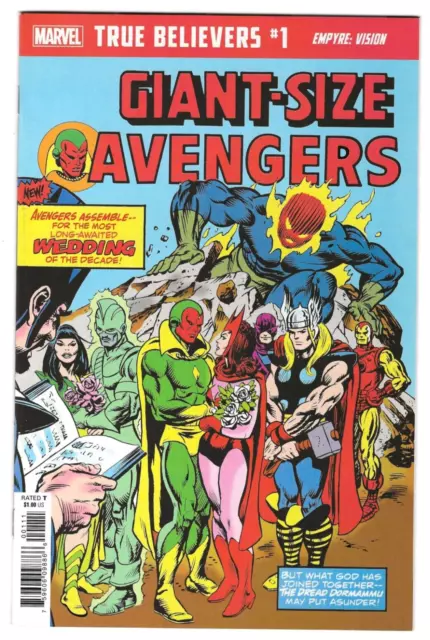 Marvel Comics True Believers GIANT SIZE AVENGERS