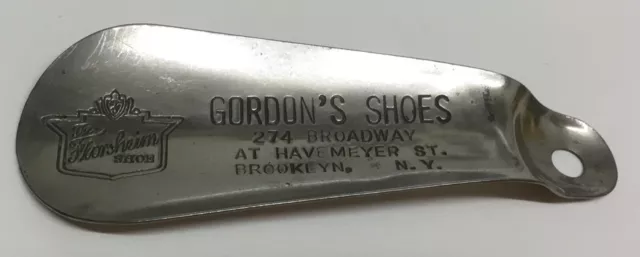 Vintage Florsheim Shoe Horn Advertising Gordon's Shoes Brooklyn, NY