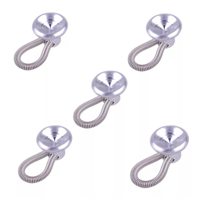 5pcs Metal Wonder Buttons Collar Extenders Expanders Shirt Trousers Jeans Skirts