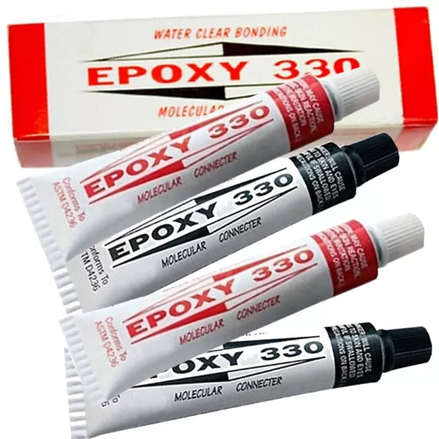 Epoxy 330 Water Clear Bonding Gems Jewelry Lapidary Glue Cement Adhesive 2 Packs