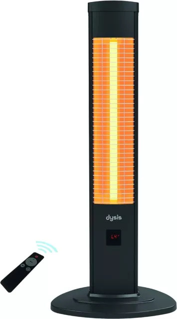 Dysis B-Ware 2000 W Stand Heizstrahler, 4Heizstufen Fernbedienung, Infrarot IP20