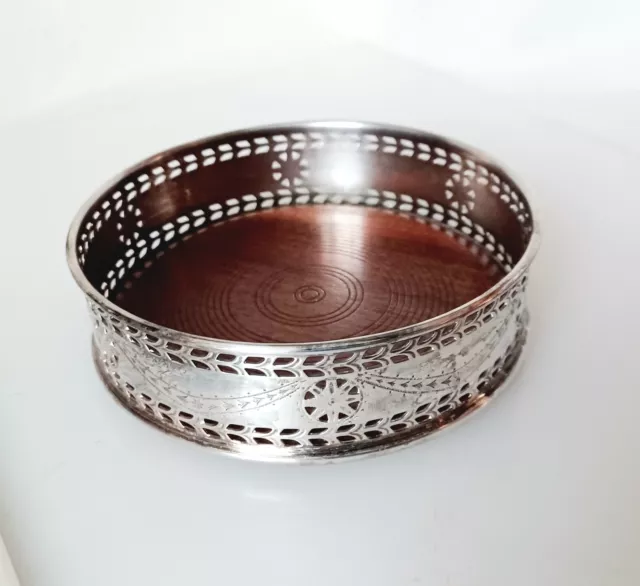 Kirk STIEFF Silverplate Presidential WINE BOTTLE COASTER Smithsonian Exc. # 4942