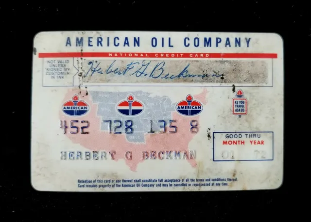 Vintage American Oil Company AMOCO Standard Oil ESSO Expired 1972 Credit Card