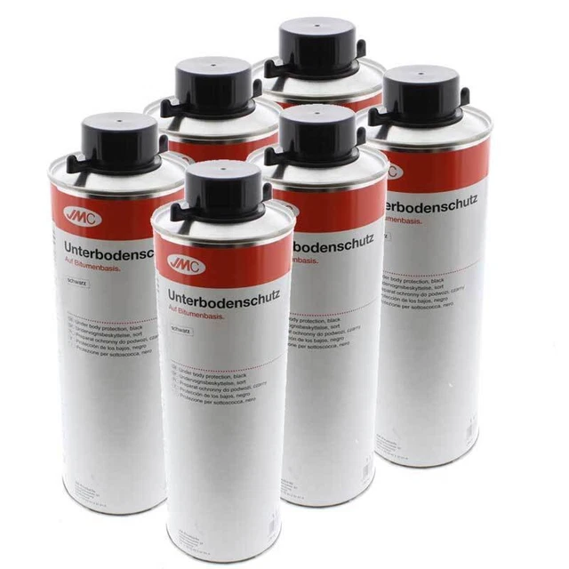 6 x Unterbodenschutz schwarz Bitumen 1 Liter JMC nicht Überlackierbar 5550012